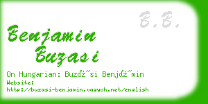 benjamin buzasi business card